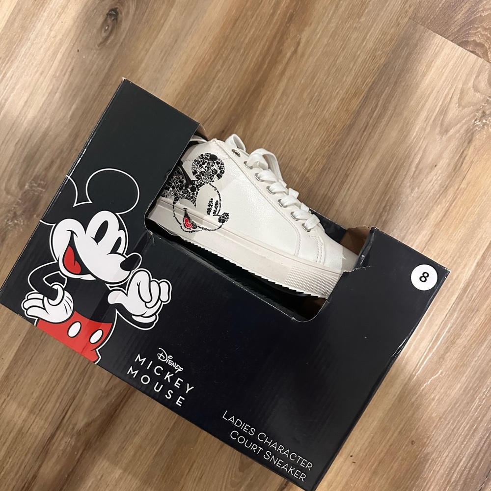 Disney White Mickey Mouse High-Top Sneakers